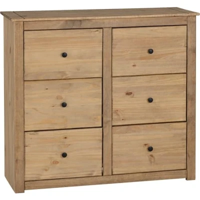 Image of Seconique Panama 6 Drawer Chest in Natural Wax