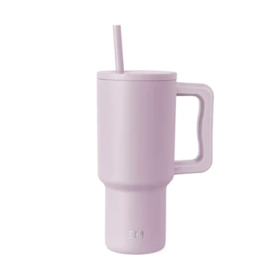 Image of Simple Modern 30 oz Tumbler with Handle and Straw Lid Insulated Cup Reusable Stainless Steel Water Bottle Travel Mug Cupholder Friendly Gifts for Women Him Her Trek Collection Lavender Mist