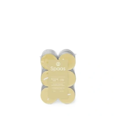 Image of Spaas Scented Tealights flatpack x12 4.5h, Shimmering Smile, Beige