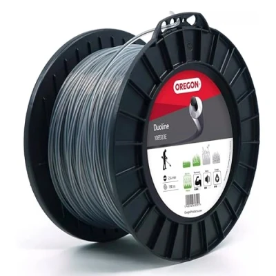 Image of Oregon Duoline 106503E Trimmer Line for Over Grown Grass and Weeds Spool,2.4 mm x 180 M