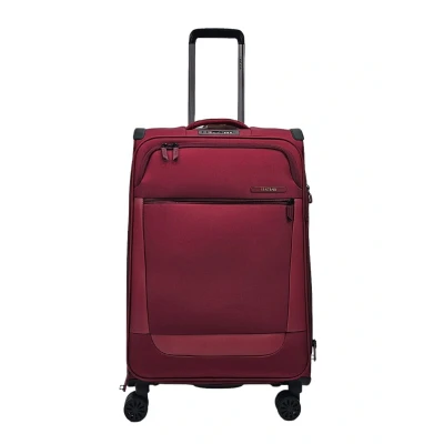 Image of Robust Burgundy Medium Check in Suitcase 69 x 43 29 cm Lightweight Soft Shell Luggage