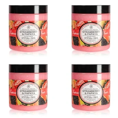 Image of Tropical Fruits Gentle Exfoliating Strawberry &amp; Papaya Sugar Scrub 4 x 550g