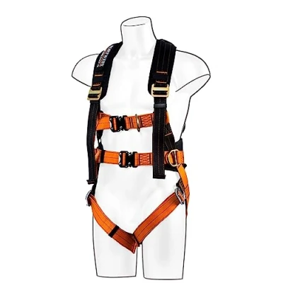 Image of Portwest FP73 Ultra 3 Point Safety Harness Black/Orange, S/M/L