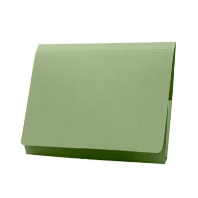 Image of Exacompta Ref PW3 GRNZ Guildhall Pocket Wallet, 14x10&quot; / 350 x 242mm, 315gsm Heavyweight Premium Quality Manilla, A4 &amp; Foolscap, Blue Angel Certified Green, Pack of 50