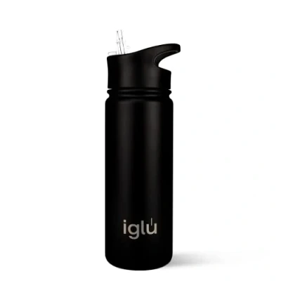 Image of iglu Reusable Water Bottles Premium Double Walled Stainless Steel 570ml Vacuum Insulated Bottle 24 Hours Cold &amp; 12 Hot Sweatproof BPA Free Great Eco Friendly Gift (Night Sky, 570 ml)