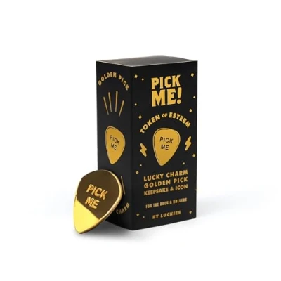 Image of Luckies Of London Pick Me Guitar Desk Ornaments Music Gifts &amp; For Men Quirky Gadgets Small Gift Boyfriend Dad