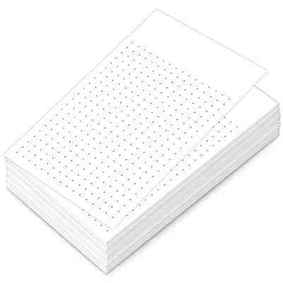 Image of White Dot Grid Vertical Index Cards, 3&quot; X 5&quot; Inches 100 Sheets Per Pack