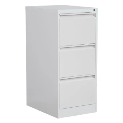 Image of Phoenix FC Series 3 Drawer Filing Cabinet Grey with Key Lock FC1003GGK