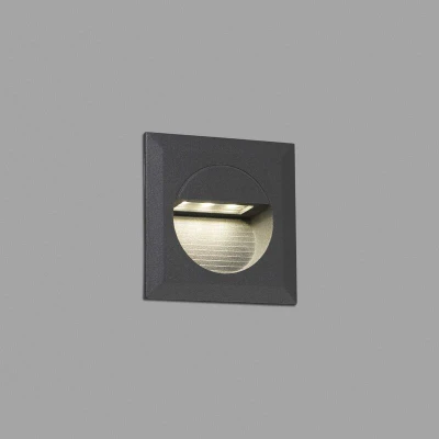 Image of Faro Lighting Mini Led Outdoor Recessed Wall Light Dark Grey IP44 FARO70402