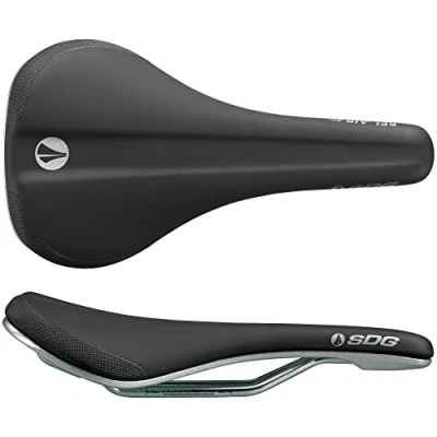 Image of BEL AIR 3.0 GALAXIC LUX ALLOY RAIL SADDLE Black Microfibre Top/Silver Base