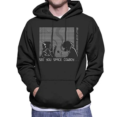 Image of Cloud City 7 See You Space Cowboy Bebop Men&#039;s Hooded Sweatshirt Black