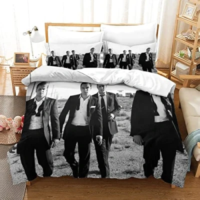Image of Westlife Band Duvet Cover 3D Design Soft Comfortable Quilt Breathable Comforter Girls Boys With Zipper Closure Bedding Set 3Pcs Single（135x200cm）
