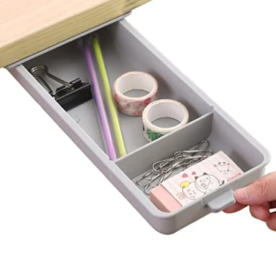 Image of Fulenyi Under Desk Drawer, Drawer Organiser, Adhesive Organiser and Accessories, Table Drawer/Home