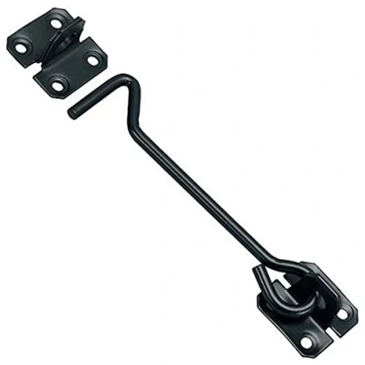 Image of Merriway BH05797 (2 Pcs) Wire Cabin Hook, 100 mm (4 inch) Black Japanned Pack of 2 Pieces