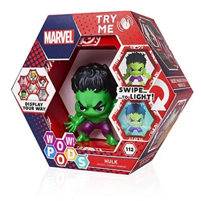 Image of WOW! PODS Avengers Collection Incredible Hulk Superhero Light Up Bobble Head Figure Official Marvel Toys, Collectables &amp; Gifts