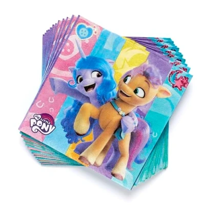 Image of Amscan 9911891 My Little Pony Kids Birthday Party Luncheon Napkins 16 Pack