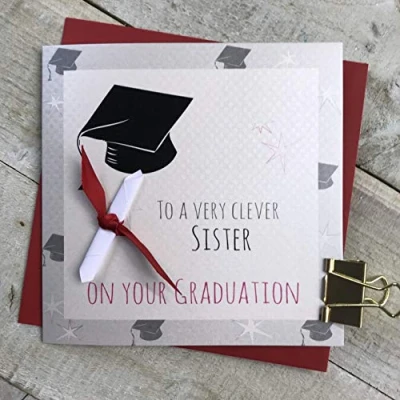 Image of To A VERY CLEVER SISTER ON YOUR GRADUATION, Handmade Graduation Card Code G15 SIS