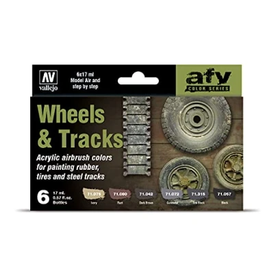 Image of Vallejo Wheels and Tracks Model Air Set, 17 ml (Pack of 6)