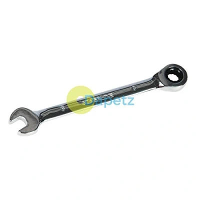 Image of Dapetz ® Fixed Head Ratchet Metric Spanner Open End Ring Combination 8mm Polished, Raised Panel Spanner, Chrome Vanadium Steel Suitable for Mechanics Under Narrow Space Condition