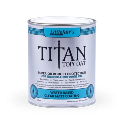 Image of Littlefair&#039;s Clear Varnish 1ltr / Matt for Wood Indoor &amp; Outdoor Waterproof Protection Easy Apply Water Based Polyurethane Top Coat Furniture Paint On Wipe