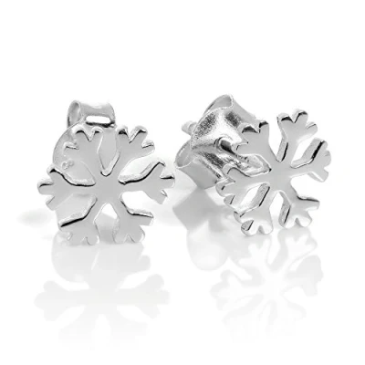 Image of Sterling Silver Snowflake Stud Earrings
