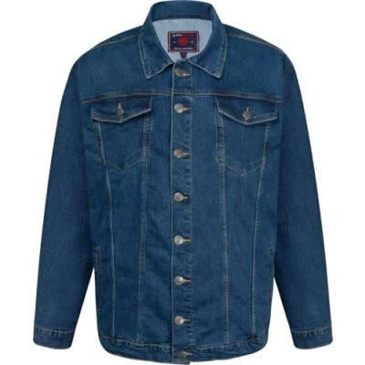 Image of KAM Men&#039;s Western Style Stretch Denim Jacket Button Up Pockets Stonewash 8XL 405