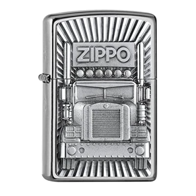 Image of Zippo Lighter, Metal, Street Chrome, One Size