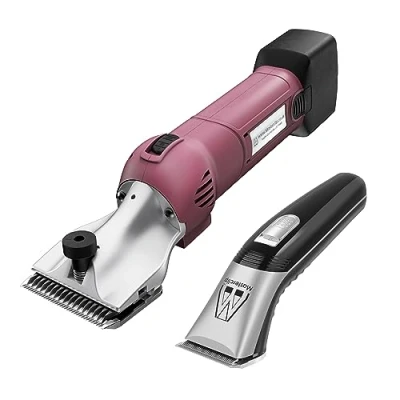 Image of Masterclip Cordless Horse Clipping Combo HD Roamer Heavy Duty with Showmate Mark II Trimmer Available in 3 Colourways (with Silver Showmate)