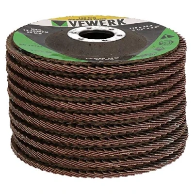 Image of 10 x Flat Discs 120 Grit For Angle Grinder 4.5&quot; (115mm) Sanding Grinding