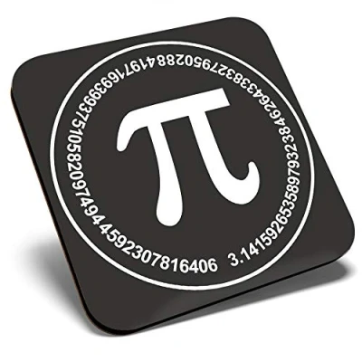 Image of 1 x Square Maths Coaster Pi Symbol Mathematics Teacher Student #7056