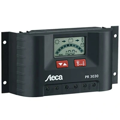 Image of Steca Solar Panel Charge Controller/Regulator with LCD Display and Direct Output for 12 V Loads (Pack of 1), PR3030