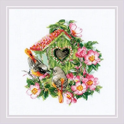 Image of RIOLIS Counted Cross Stitch Kit 7&quot;X7&quot; Happy Together (14 Count)
