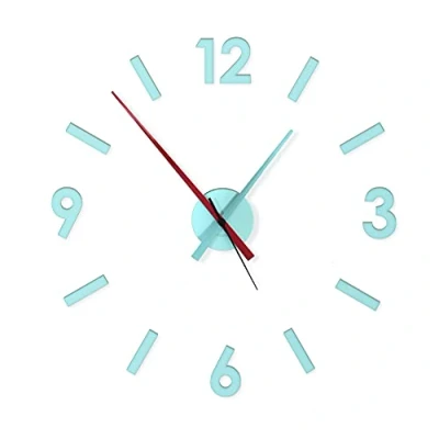 Image of Fisura DIY Clock in Mint Colour Kit Wall Office Kitchen Bedroom Living Room Decorations for Home