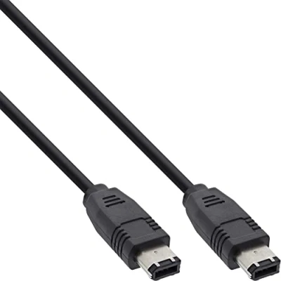Image of InLine 1m FireWire Cable IEEE1394 6 Pin Jack to