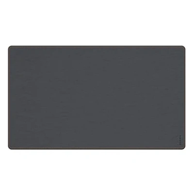 Image of RHODIA 194267C Titanium Soft Desk Pad Size M (80x40 cm) Italian Faux Leather Orange Saddle Stitching Rhodiarama Home Office Collection Organization &amp; Designer Storage