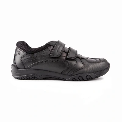 Image of Hush Puppies Boys Jezza 2 Shoes Black Leather Size UK 5