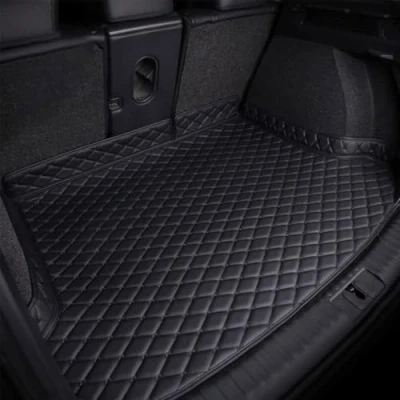 Image of Leather Car Boot Mat for KIA NIRO 2017 2022 2023 2024 Hybrid, Waterproof Anti Scratch Non Slip Trunk Pad, Cargo Tray Protector Liners Accessories,Black 1