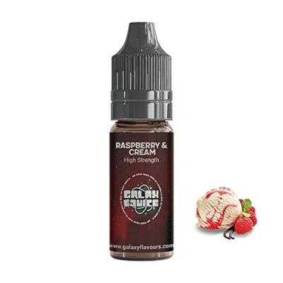 Image of Raspberry and Cream High Strength Flavouring 230+ Flavours Galaxy Food 10ml Bottle