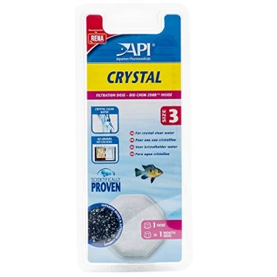 Image of API CRYSTAL Aquarium Filtration Media Cartridges for Superclean 120 and 150 Internal Filter, Size 3, Pack of 1