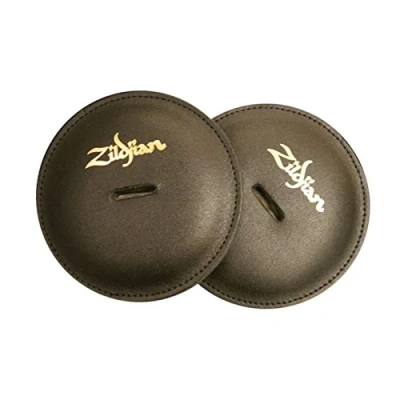 Image of Zildjian P0751 Leather Hand Cymbal Pad, Black, pair
