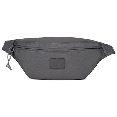 Image of JOHNNY URBAN Bum Bag Women &amp; Men Grey Erik Small Hip for Festivals, Sports Travel Water Repellent