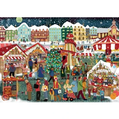 Image of Ravensburger 2024 Christmas Market 1000 Piece Jigsaw Puzzle for Adults and Kids Age 12 Years Up Special Edition