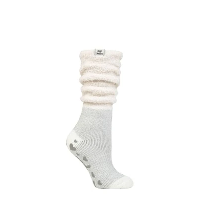 Image of Women&#039;s 1 Pair Heat Holders Lounge Cosy Slouch Socks Hydra Cream / Silver 4 8