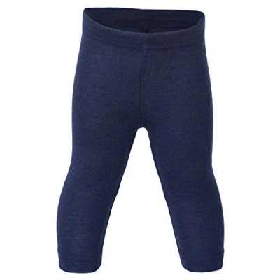 Image of ENGEL Pants MERINO WOOL SILK baby leggings organic eco 70 3550 (62/68, Navy Blue)