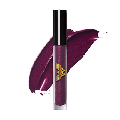 Image of Revlon x WW84 Wonder Woman Warrior Glitter Lipcolor, Transforming Matte to Shimmer Full Coverage Liquid Lipstick in Purple, 002 Gear Up
