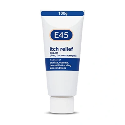 Image of E45 Itch Relief Cream 100g Anti for Skin Irritation Non Greasy to Relieve Itching Eczema Dermatitis Instantly Soothes and Calms
