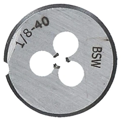 Image of 1/8&quot; x 40 BSW Whitworth 25mm Circular Die Tungsten Steel Thread Cutter