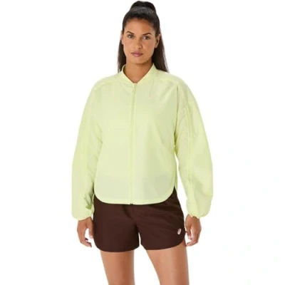 Image of Asics Nagino RUN Adjustable Jacket Windbreaker, Women&#039;s, Size: XS, Huddle yellow