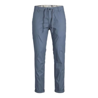 Image of JACK &amp; JONES Men&#039;s Jpstmarco Jjsummer Chinos Trouser, Blue Mirage, 33 W/36 L