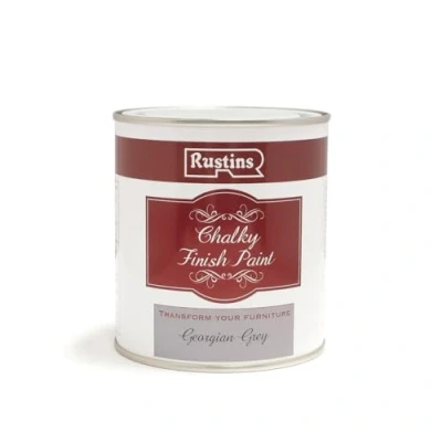 Image of RUSTINS Chalky Finish Paint Georgian Grey 500ml